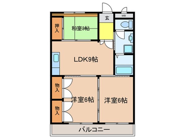 第２ユ－ロハイツ東豊中の物件間取画像